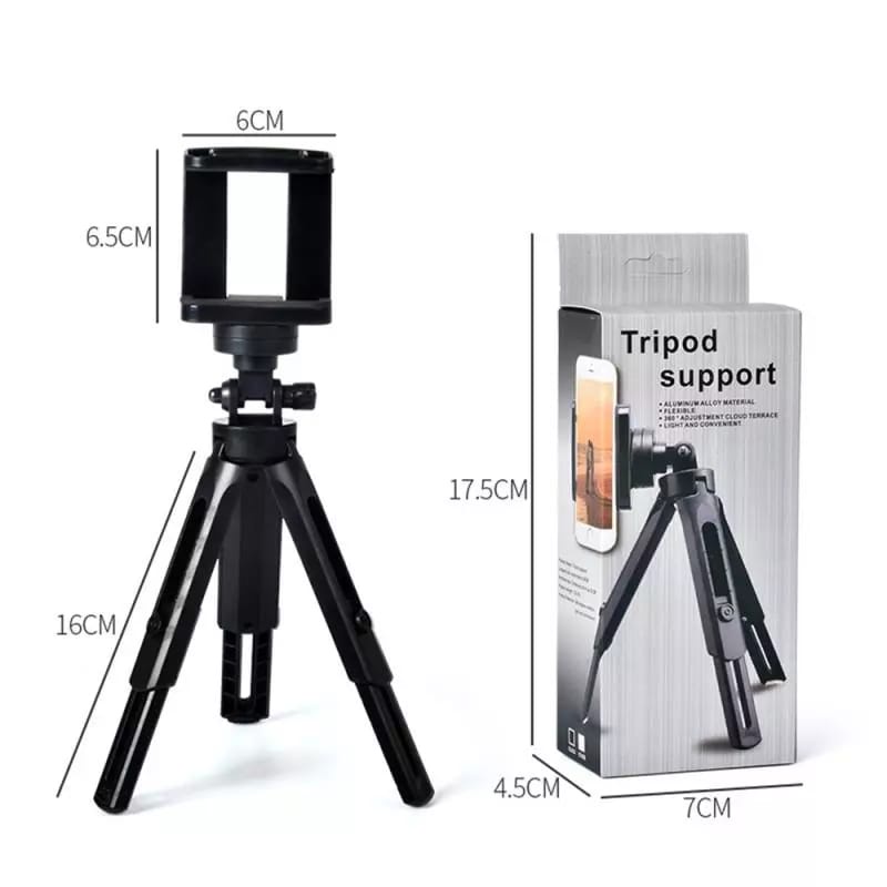 Tripod Support Mini Phone Extendable + Holder U Penyangga HP Smartphone Kamera Smartphone