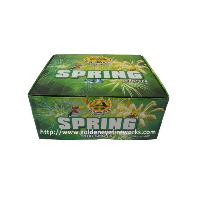 

GOLDEN EYE GE08100F KEMBANG API SPRING CAKE 0.80 INCH 100 SHOTS MIX FH56F5G