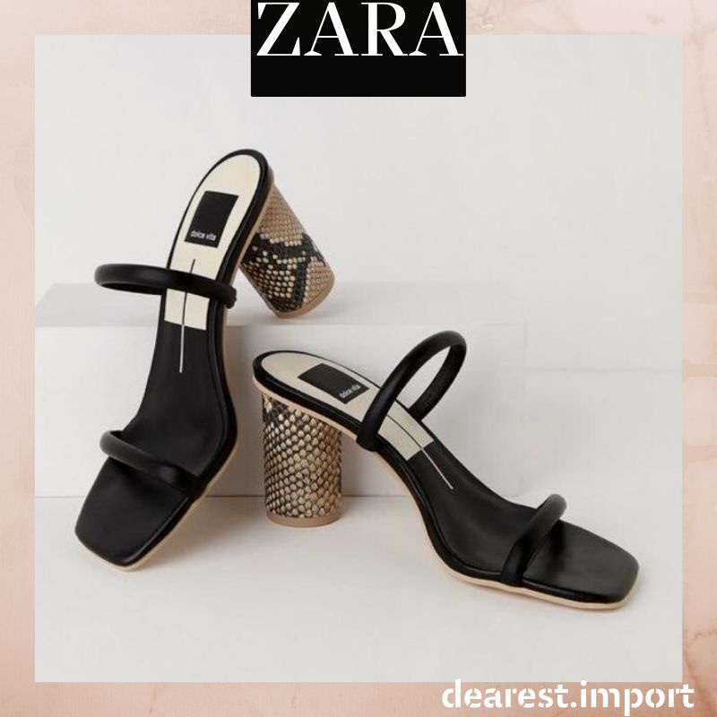 ZARA HEELS SANDAL LEOPARD MOTIF PREMIUM IMPORT TERMURAH