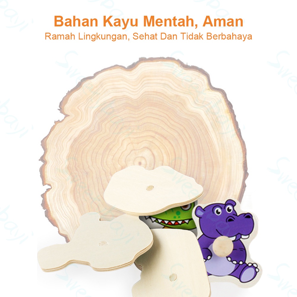 Sweetybayi Puzzle knob puzzle kayu premium Jigsaw wooden puzzle