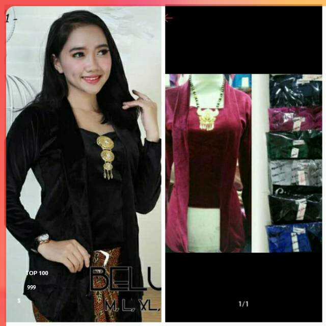Atasan kebaya bludru Kebaya Bludru
