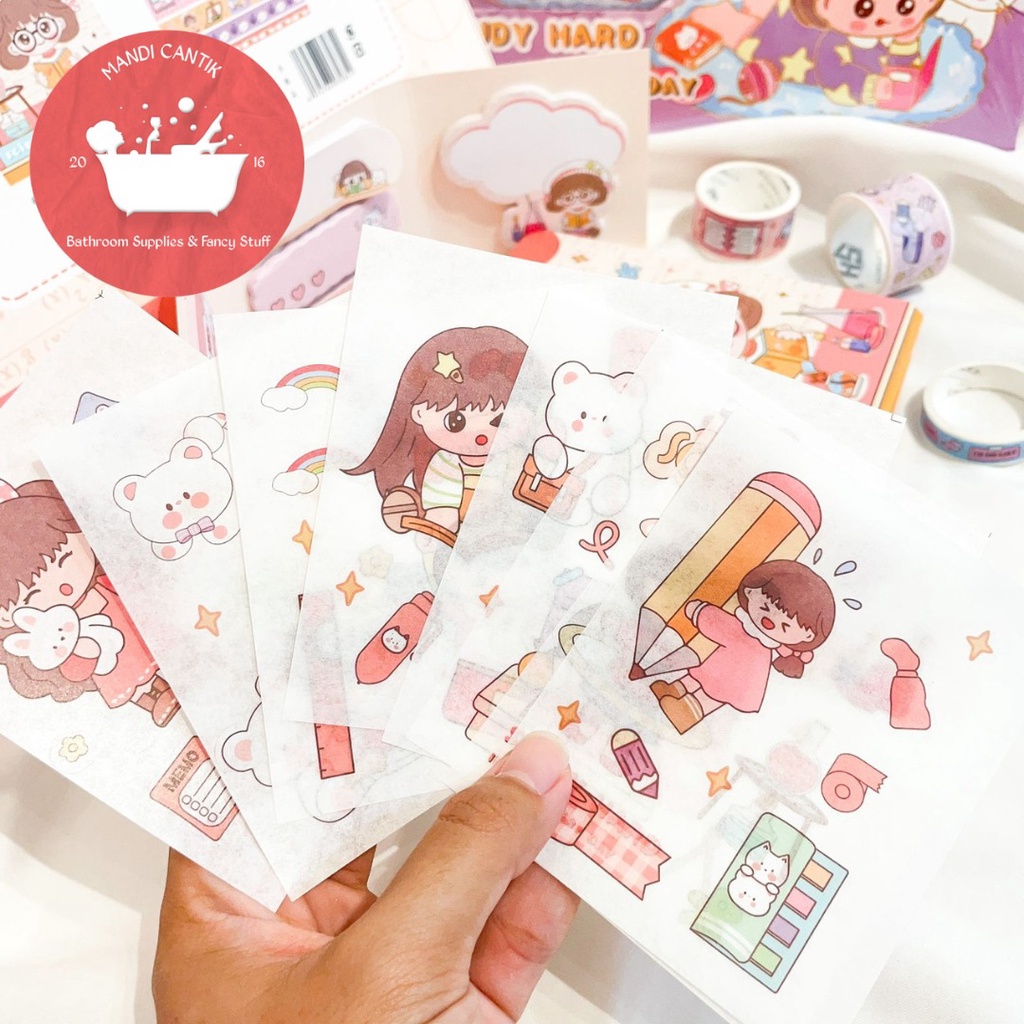 

JURNAL 4 IN 1 KODE S001 STUDY HARD (WASHI TAPE STICKERSTICKY NOTESNOTEBOOK A5)