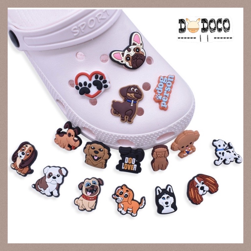 Charms JIbbitz Sepatu Crocs Lucu Motif Dog DD-24