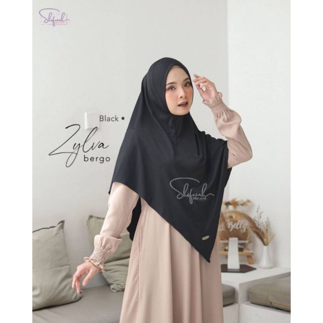 BERGO SHOFWAH - ARA CECILE  ZYLVA  CHELIA ORIGINAL by Shofwah - Kerudung Best Seller - Jilbab Harian Daily Instan Knitting Crezia