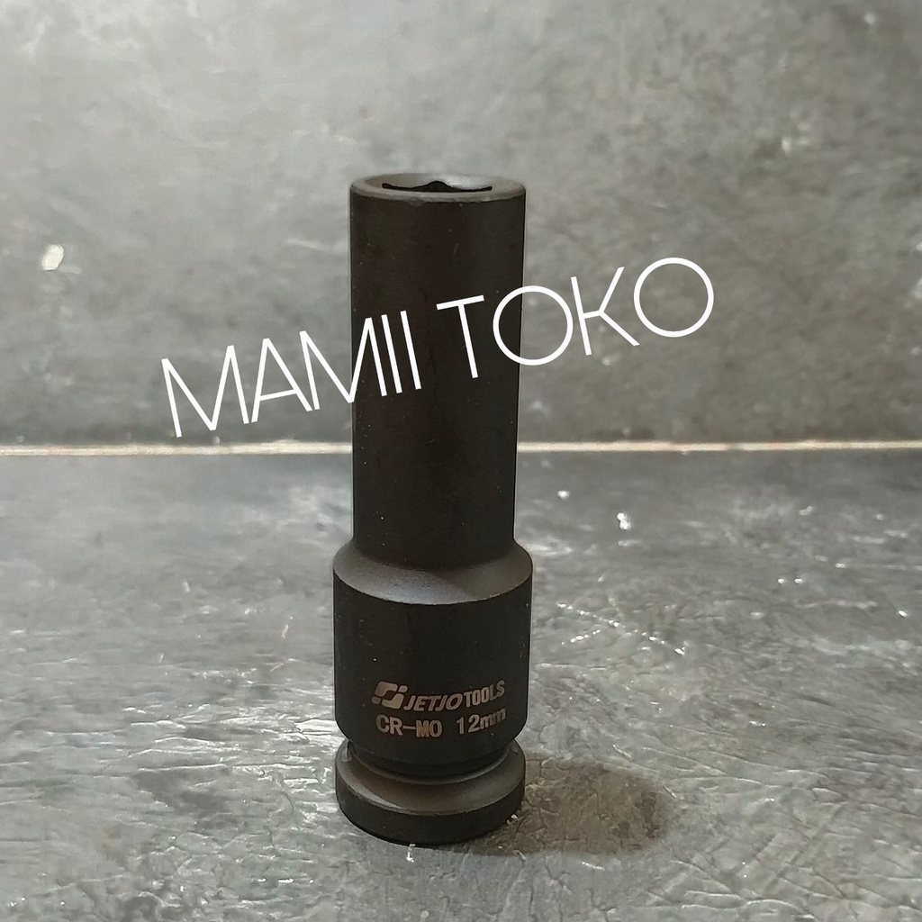 Mata sok impact panjang 1/2" DR 12mm Socket Kunci shock 12 MM Long