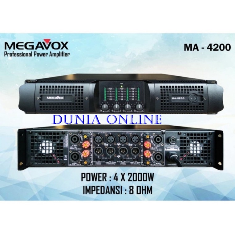 POWER AMPLIFIER MEGAVOX MA 4200 AMPLI MEGAVOX MA4200 ORIGINAL