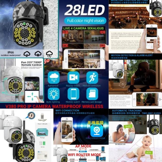 New V380 HD 960p Outdoor Wifi Cctv Ip Camera Waterproof Wireless P2P