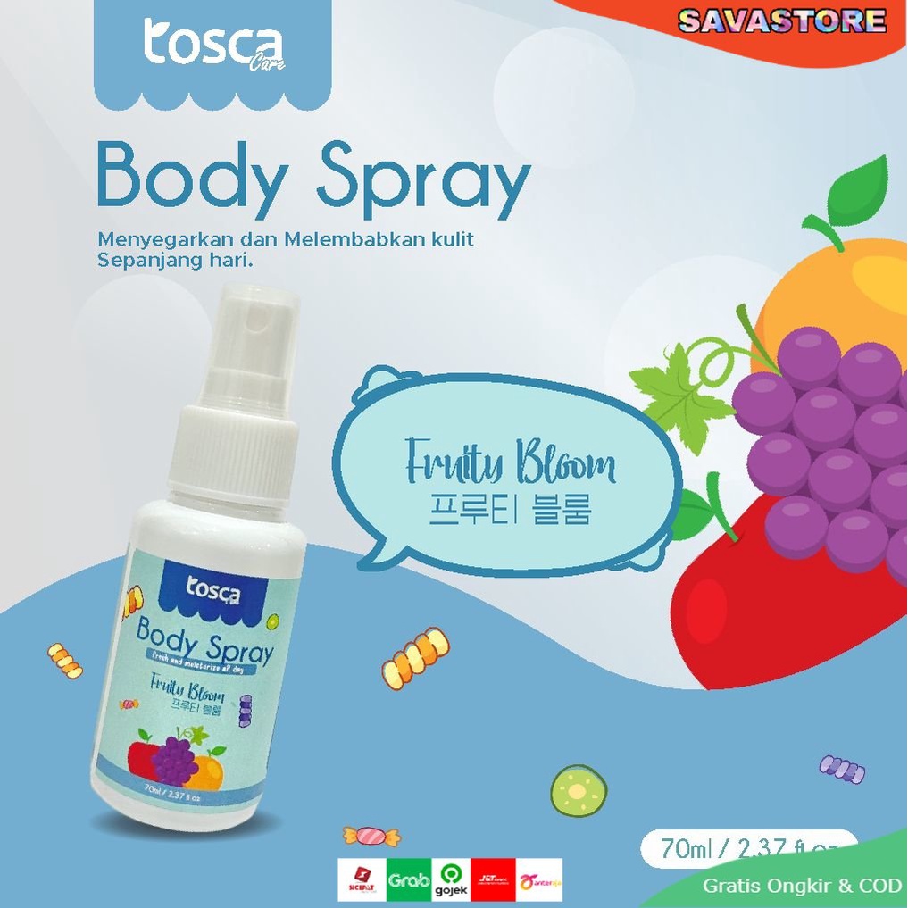 Body Spray Fresh And Moisturize untuk semua usia - Hilangkan Bau Badan - Harumkan Tubuh - Non Alkohol