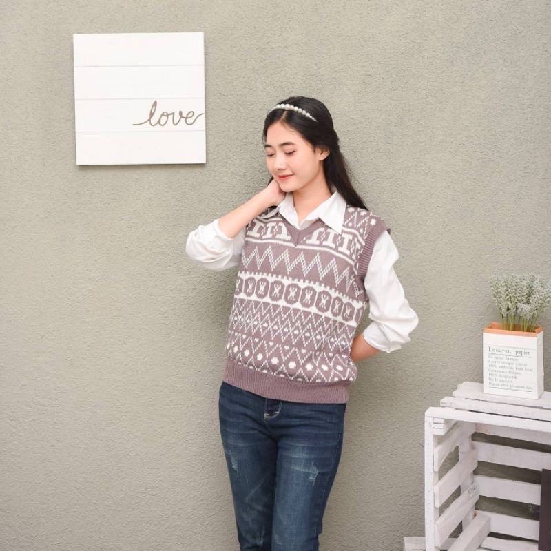 Rompi Monaco Knit / Rompi Rajut Wanita / Outwear Rajut