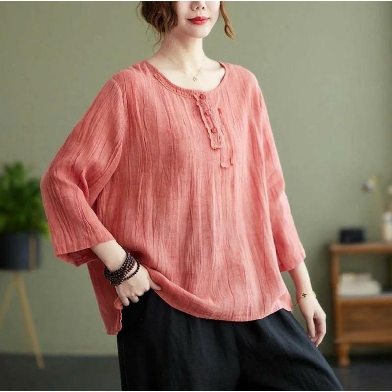 Pitaloka Blouse Lady Crush LD 120 Atasan Wanita Oversized Model Korea Busui Terbaru Masakini