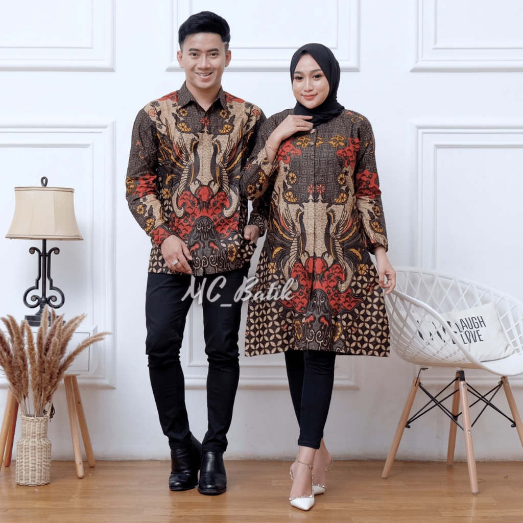 Batik Couple (MC Batik) - Baju Batik Couple Batik Kantor Ready Seragam M L XL XXL Jumbo Motif Terbaru