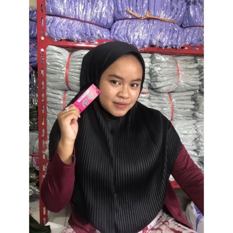 BERGO MARYAM PLISKET HYGET JUMBO SHAWL LIDI TALI INSTAN