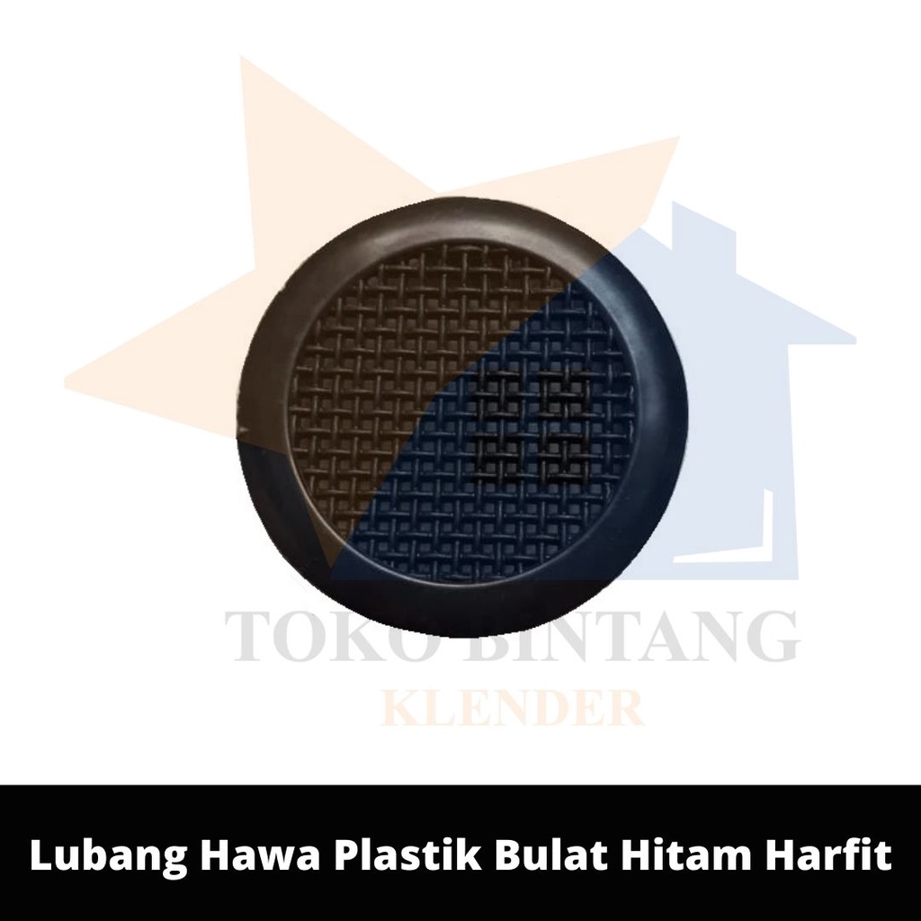 Lubang Hawa Plastik Bulat Hitam Harfit (pcs)