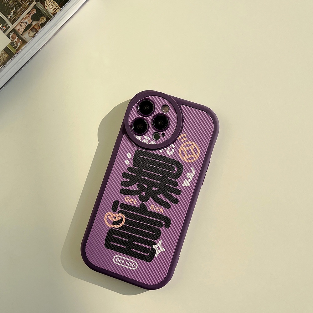 Soft Case Silikon Motif Big Luck Rich Good Luck Untuk Iphone 14 XS XR 11 12 13 PRO MAX