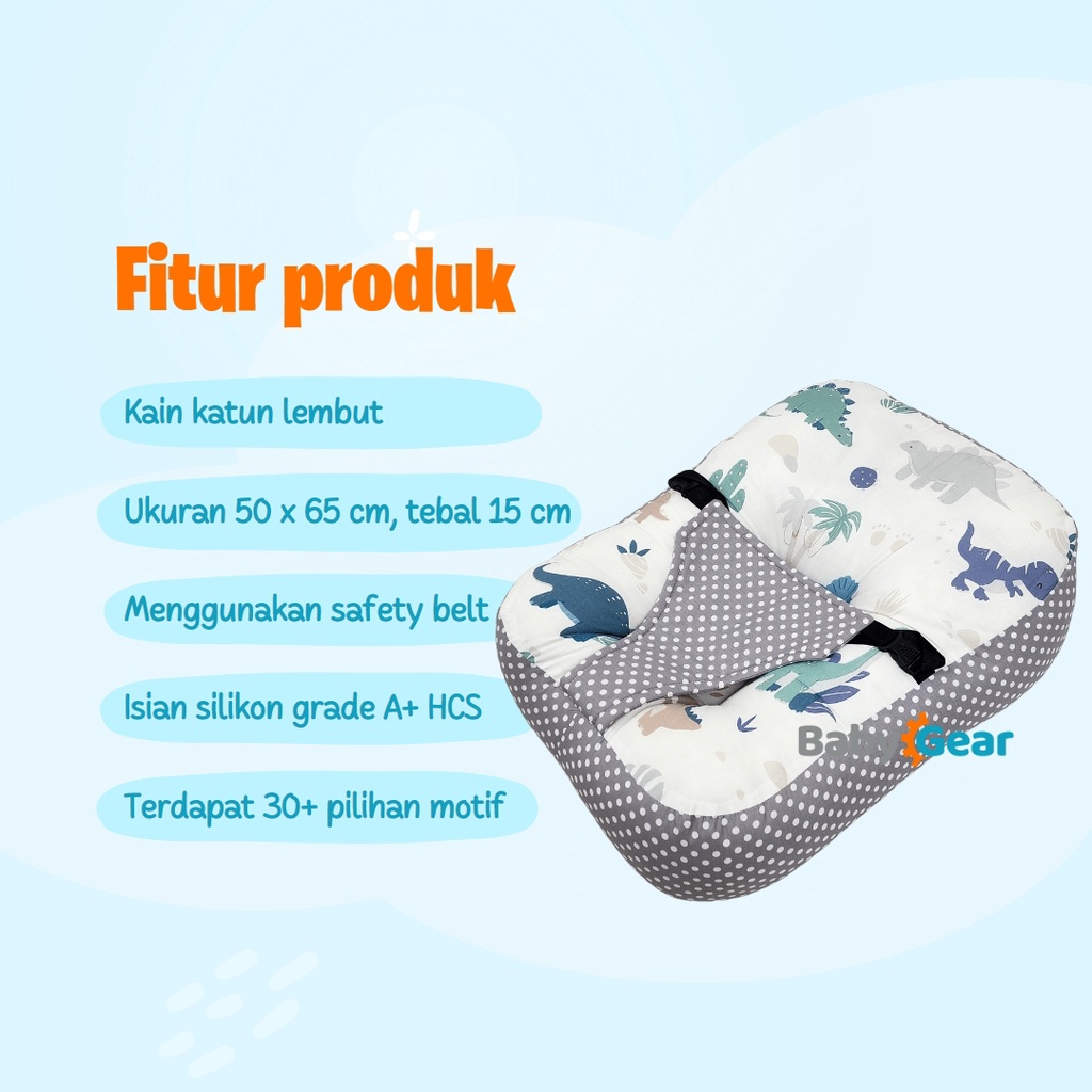 Sofa Bayi Plus Sabuk Pengaman - Katun Catra Premium