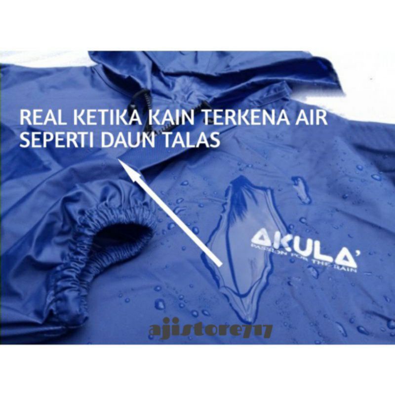 Jas Hujan AKULA Mantel Pria Wanita Setelan Baju dan Celana Dewasa Tebal Lentur Tahan Lama, Best Quality Raincoat Akula