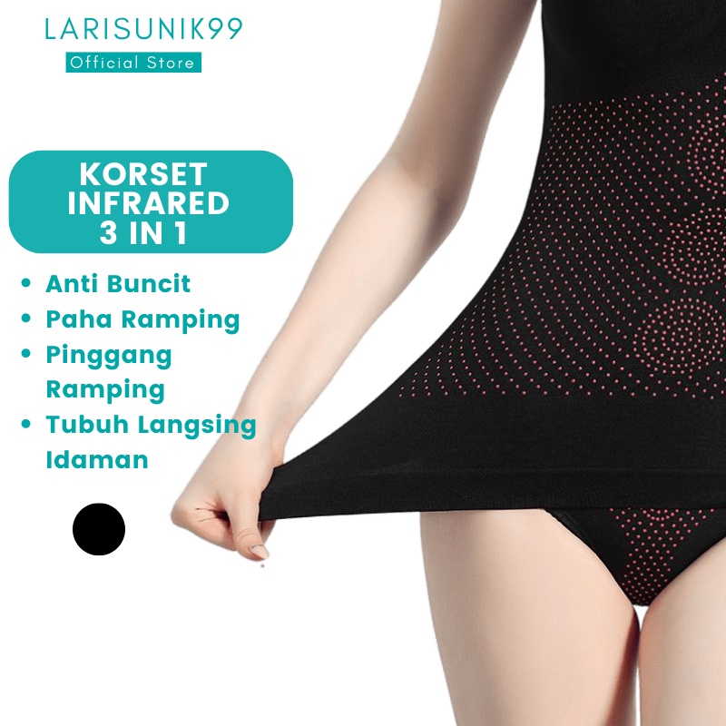 Korset Pelangsing Perut Buncit Korslet  Pembakar Lemak Tubuh Monalisa Slimming Suit Infra Red 3 in 1