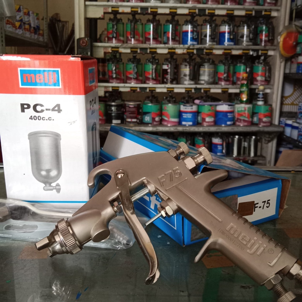 Spray Gun Meiji F75/ Meiji F75 tabung atas/ Semprotan Cat Meiji/Spregan meiji/Spraygun Meiji