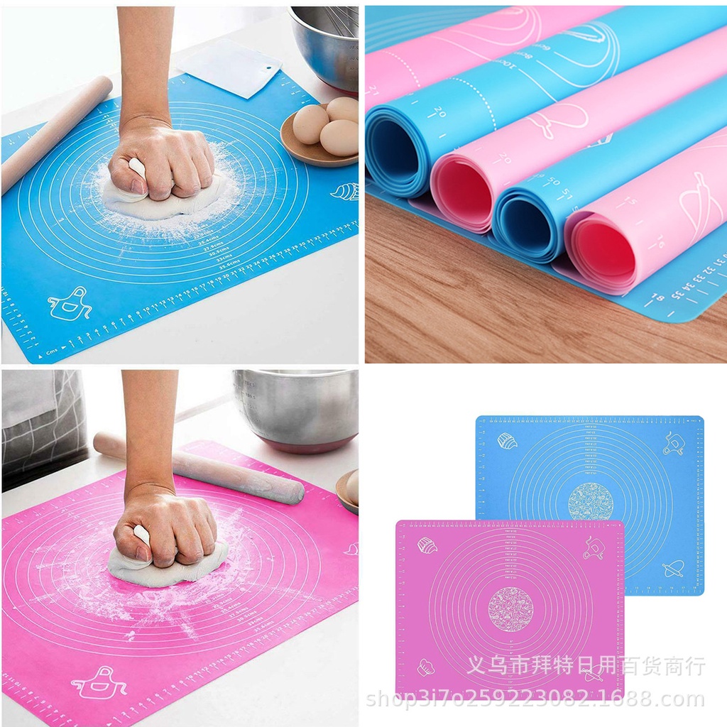 T&amp;Y Alas Tatakan Mat Talenan 50 x 40 cm Giling Gilas Rolling Adonan Kue Roti Pizza Fondant Silmat Silikon Silicone Kneading Pad Anti Lengket Murah