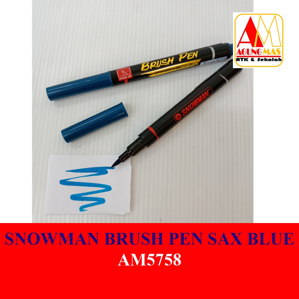 

SNOWMAN BRUSH PEN SAX BLUE