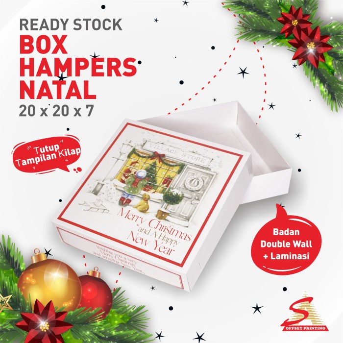 

populer] 20x20x7 Box Natal/Christmas Box/Christmas hampers/Dus Natal