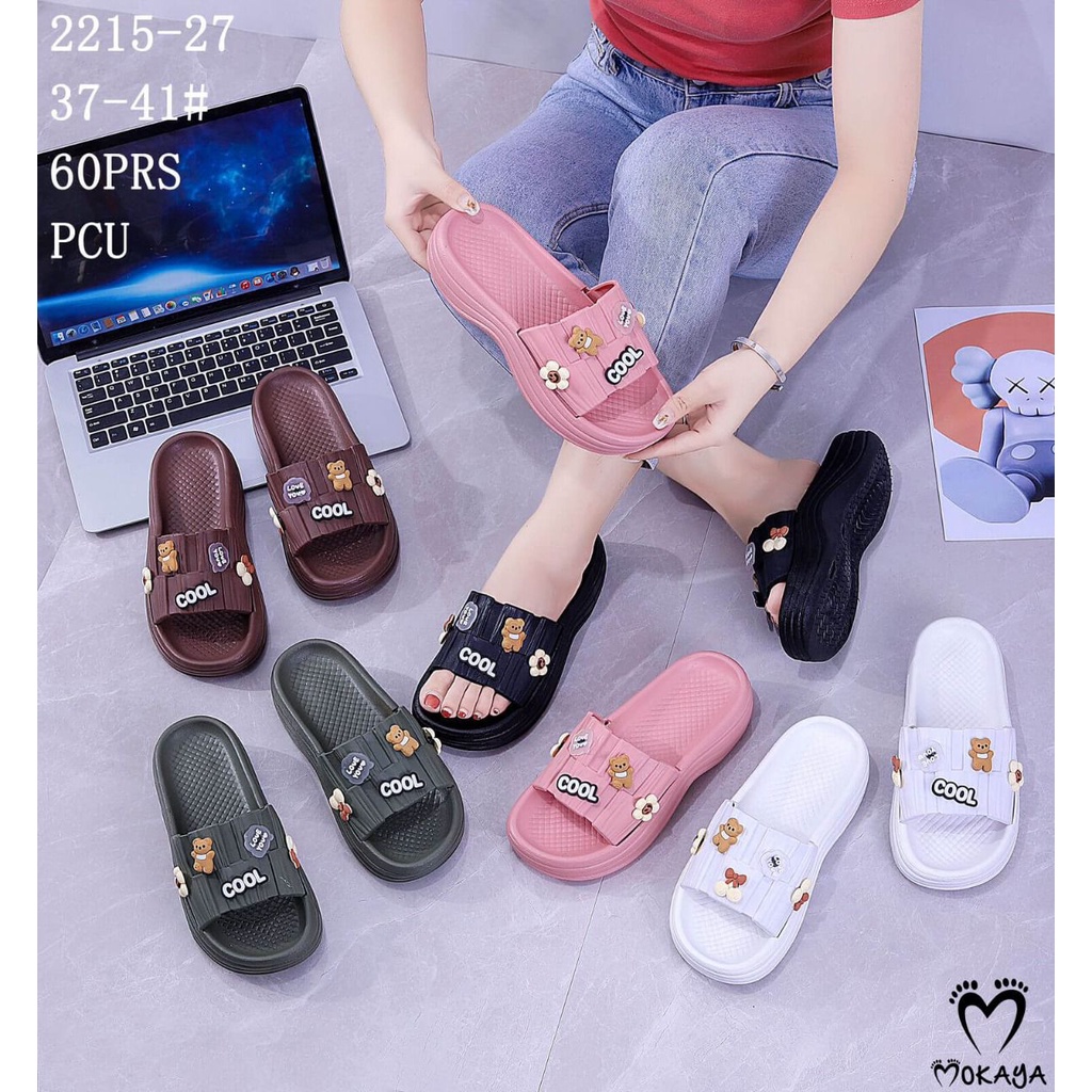 SANDAL SLOP FUJI KEKINIAN MOTIF BEAR COOL IMPORT MOKAYA 2215-27