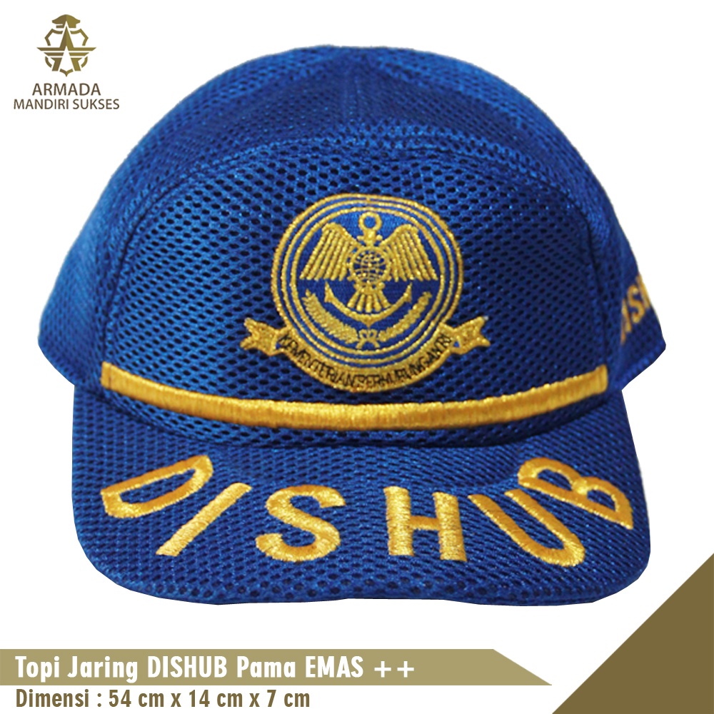 Topi Jaring Dishub Pama Emas - Topi Dishub Pama Mesh