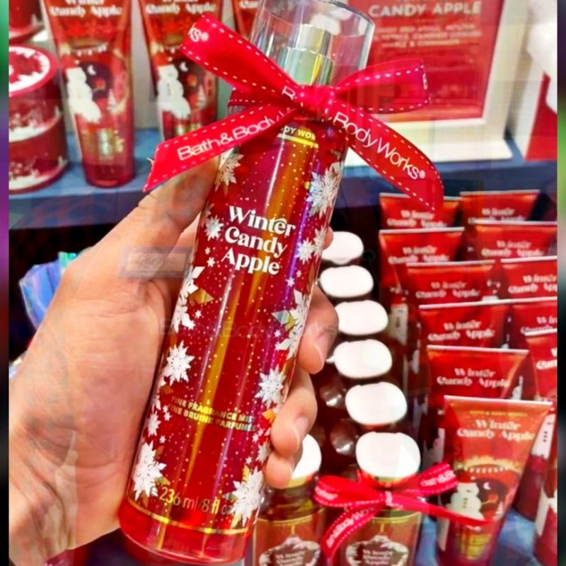 BATH &amp; BODY WORKS BBW WINTER CANDY APPLE SERIES MIST LOTION SHOWER GEL BODY CREAM HAND CREAM SHOWER GEL BODY CREAM LOTION MIST WASH WALLFLOWER ROOMSPRAY SCENTPORTABLE GENTLE GEL DEEP CLEANSING GENTLE FOAMING CREAMY LUXE