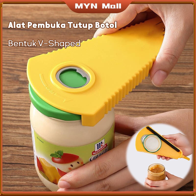 Alat Pembuka Tutup Botol Bentuk V-Shaped / Tuas Bantu Pembuka Tutup Kaleng Toples Selai Bottle Can Opener Multifungsi