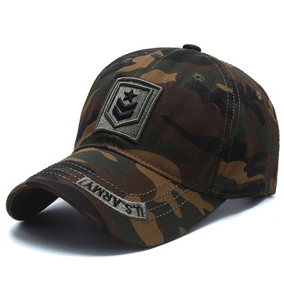 Topi Baseball Motif Bordir US Army Camo Untuk Unisex