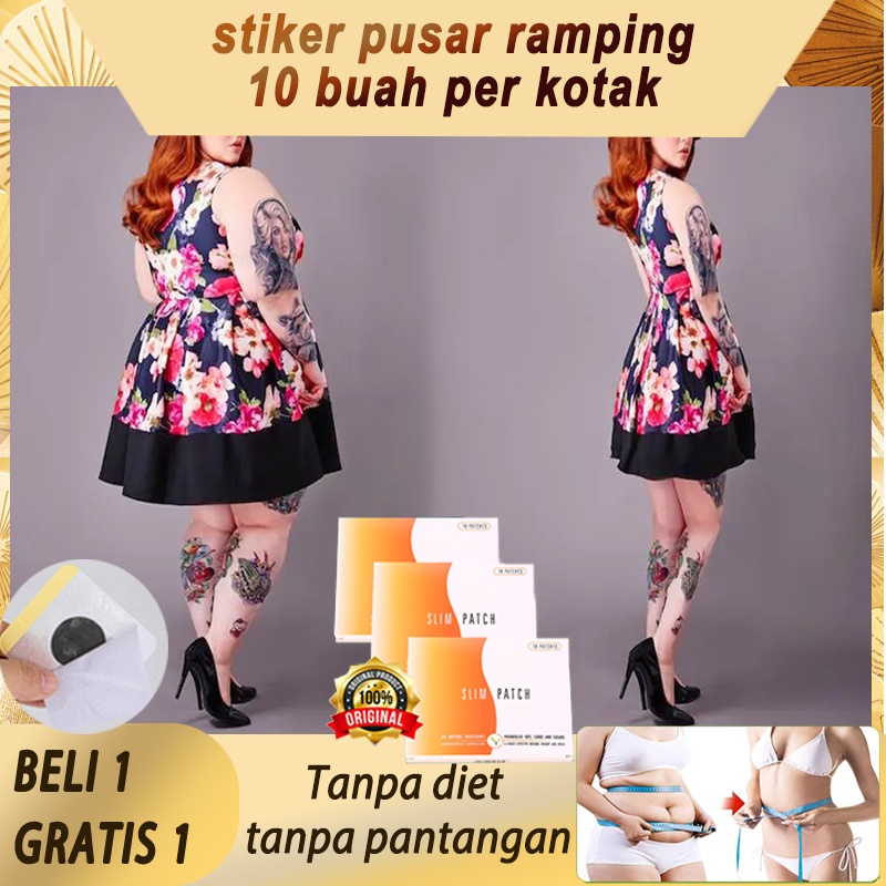 stiker pusar pelangsing 10 pcs Stiker Pusar Original Koyo Pelangsing - Traditional Chinese Medicine/