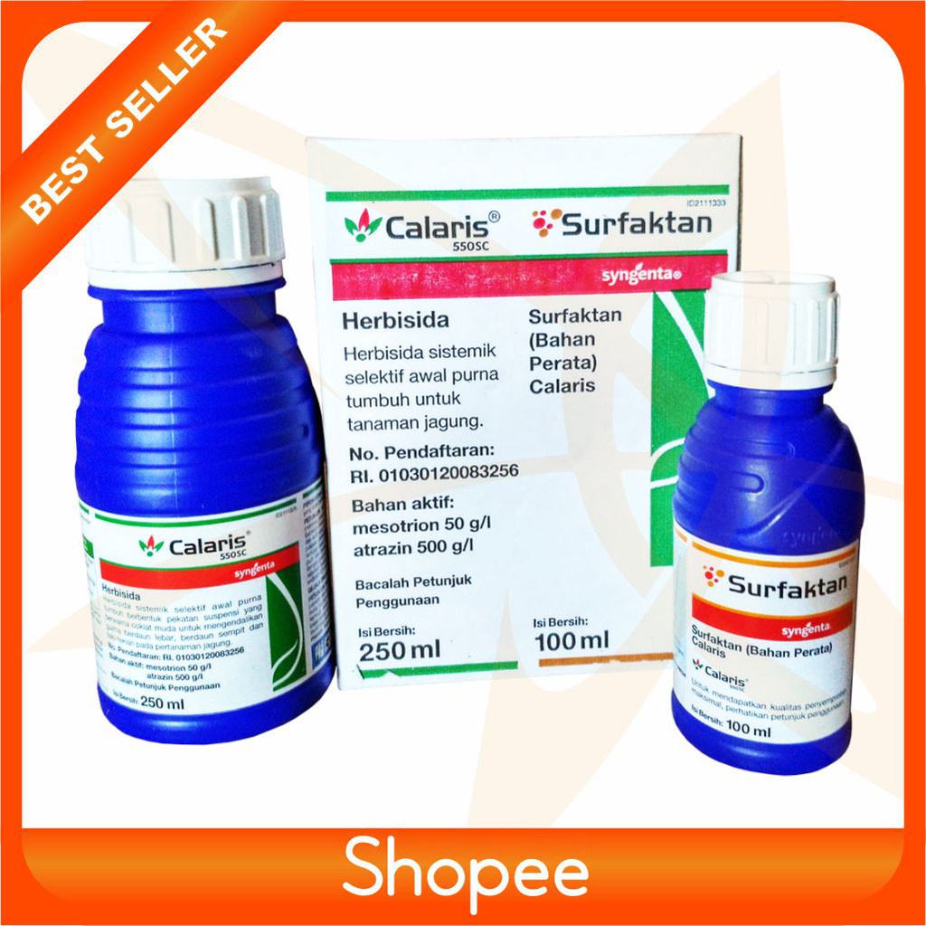 HERBISIDA SISTEMIK PRA TUMBUH DAN PURNA TUMBUH CALARIS 250 ML + SURFAKTAN 100 ML