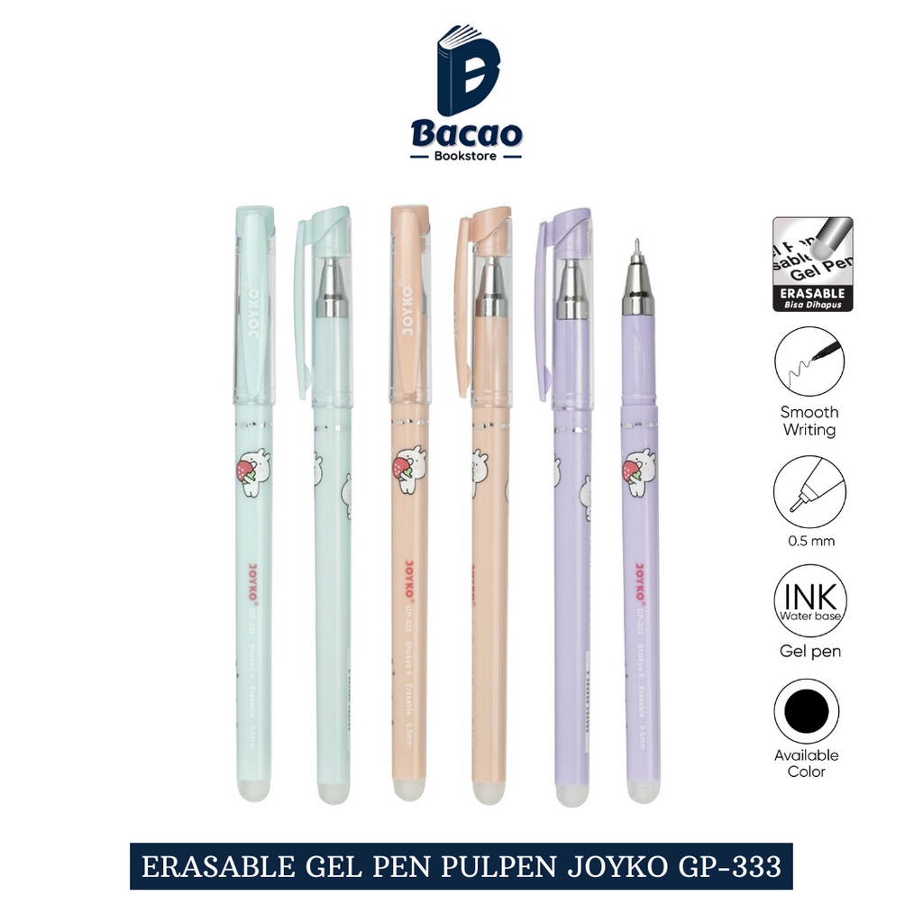 

Erasable Gel Pen Joyko GP-333 Gel 0.5 mm - Pulpen Bisa Dihapus Joyko