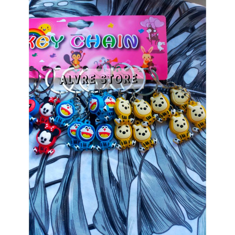 Gantungan Kunci Motif Spiderman Doraemon Unik Kualitas Import