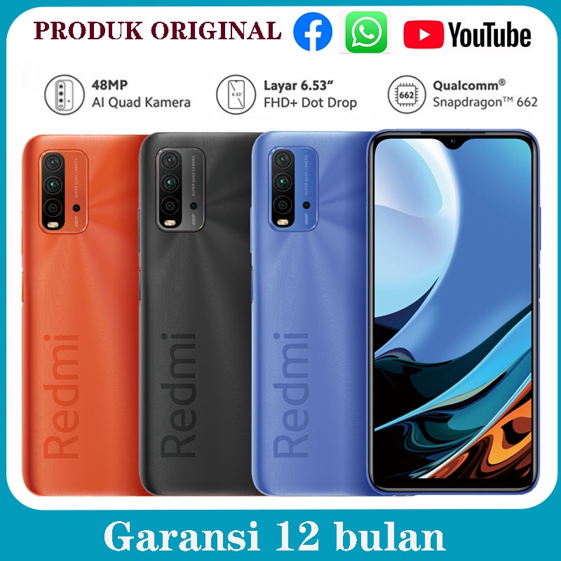 Xiaomi Redmi 9T RAM 4/128GB&amp;6/128GB Snapdragon 662 layar 6.53 inci Garansi 1 Tahun HP redmi 9t 6 128