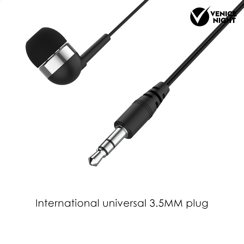 (VNEP) (Berkabel) Universal 3.5mm Plug In-Ear Kebisingan Membatalkan HiFi Earphone Olahraga Headset