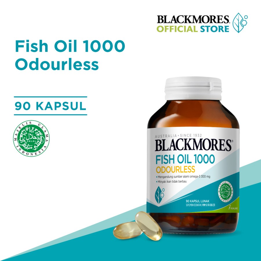 Blackmores Odourless Fish Oil 1000 90 Softgel Minyak Ikan