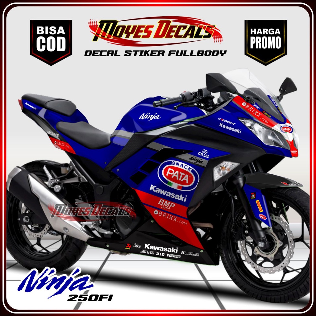 Decal Stiker Decal Variasi Ninja 250 Fi Fullbody Stiker Ninja 250 FI Fullbody Stiker Variasi Motif R