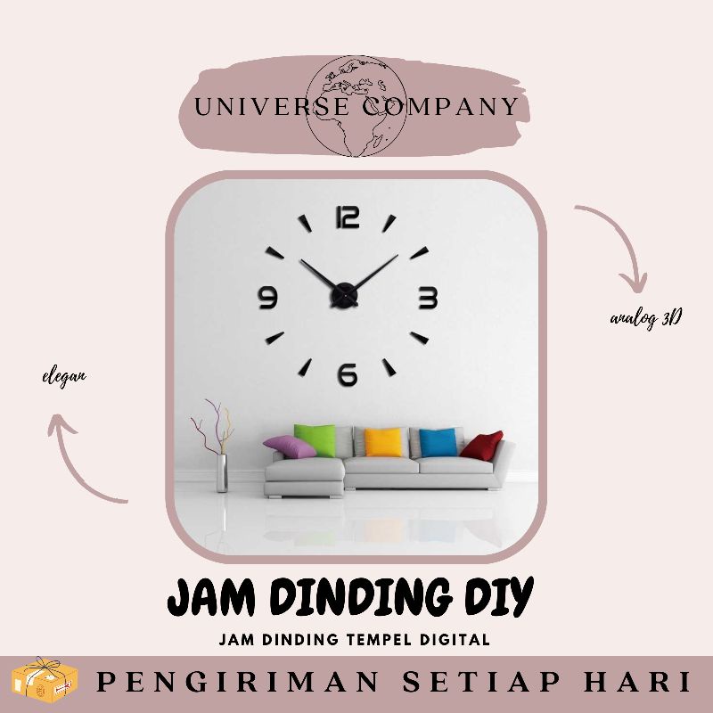 [UC] JAM DINDING TEMPEL DIGITAL DIY ANALOG 3D