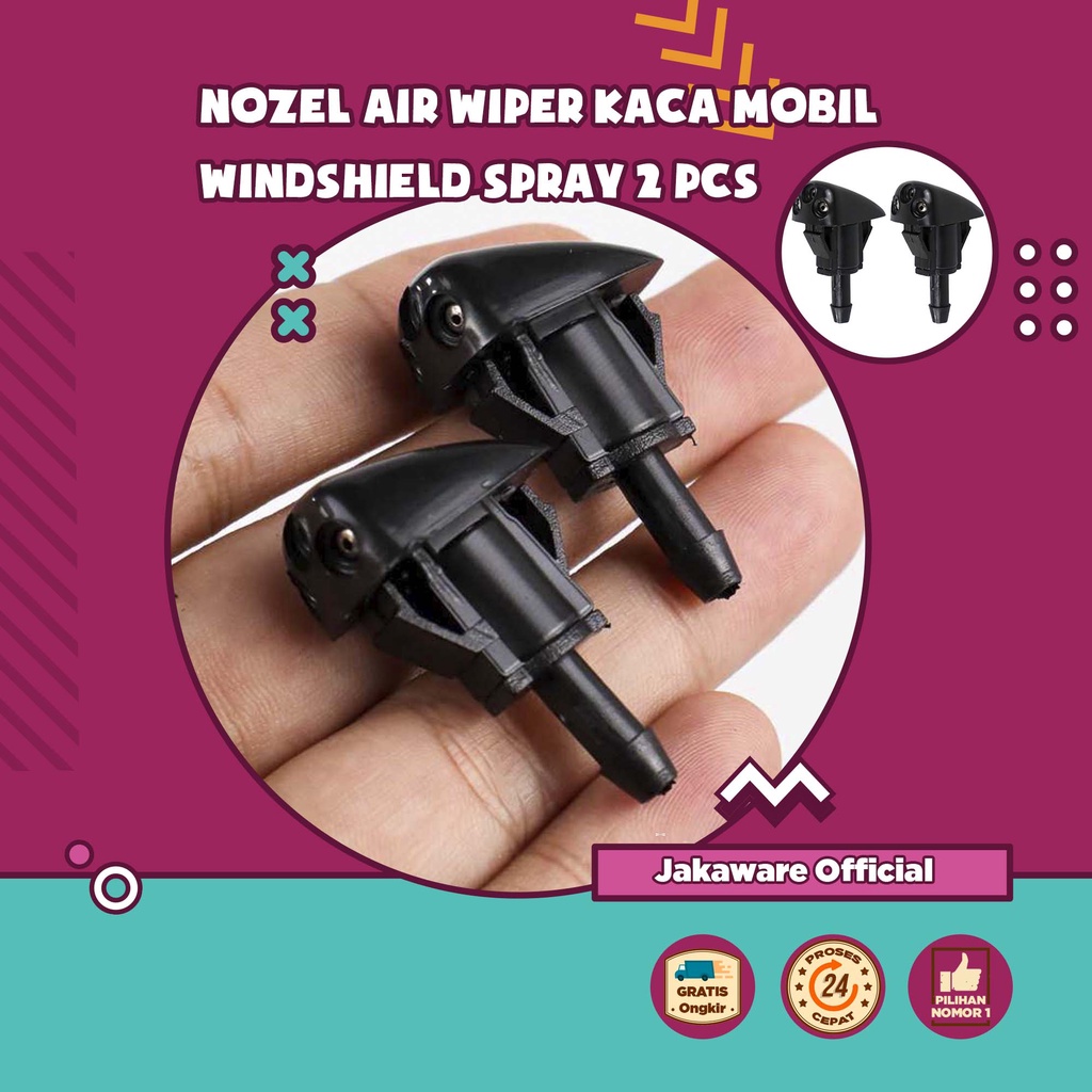 DEFUS NOZEL AIR WIPER KACA MOBIL WINDSHIELD WASHER SPRAY 2 PCS KARET KIPAS WIPPER ORIGINAL CAR DEKOR