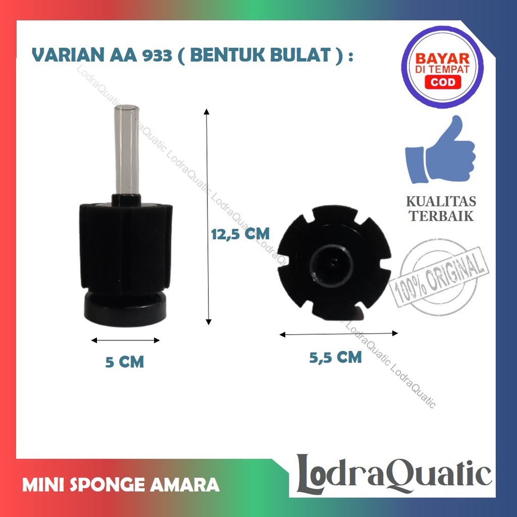 MINI SPONGE FILTER AMARA AA-933 / AA-833 BIOFOAM FILTER AQUARIUM MINI BIO FOAM AMARA BIO FOAM KECIL FILTER AERATOR FILTER INTERNAL AQUARIUM BIO SPONGE FILTER BUSA FILTER AQUARIUM KAPAS FILTER AQUARIUM