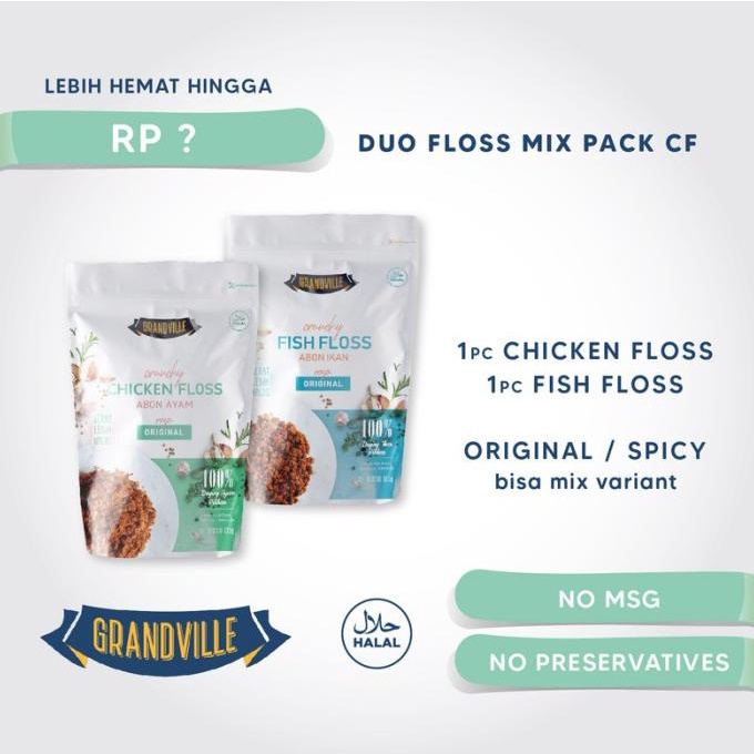 

Grandville Abon AYAM & IKAN Crunchy Duo Mix Pack
