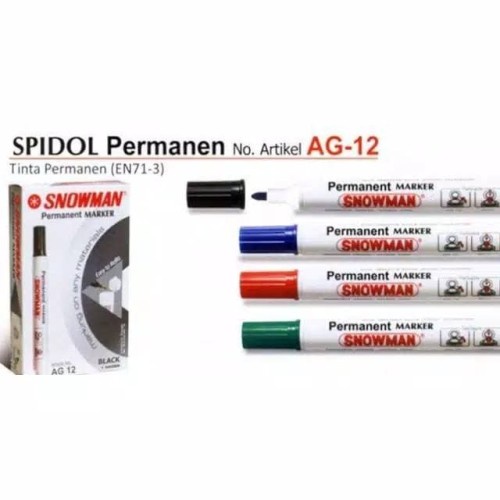 

Spidol Permanen Marker Snowman AG-12 (Pcs)