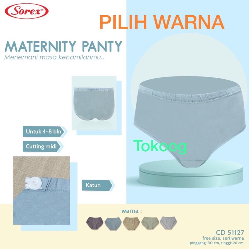 Celana Dalam Hamil Sorex Maternity Panty Premium Quality Katun Cutting Midi Pilih Warna