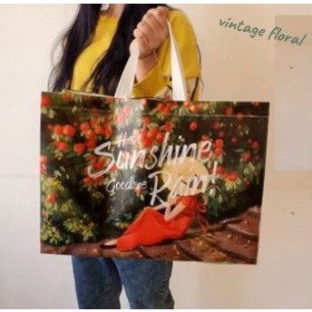 

Paper Bag Kain Motif SUNSHINE HIJAU XXL