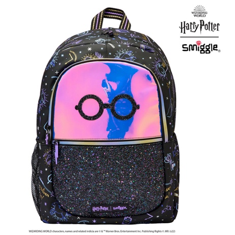 Sale: Smiggle Tas Backpack Harry Potter Series Black Glitter Original