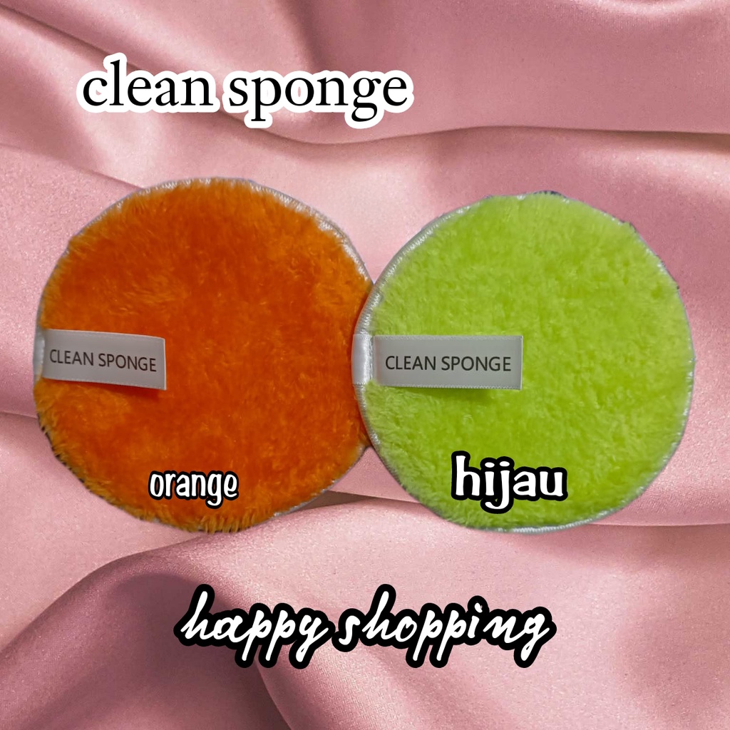 Makeup Removal Clean Sponge Flutter Wash Cleaning Cotton Puff Kosmetik