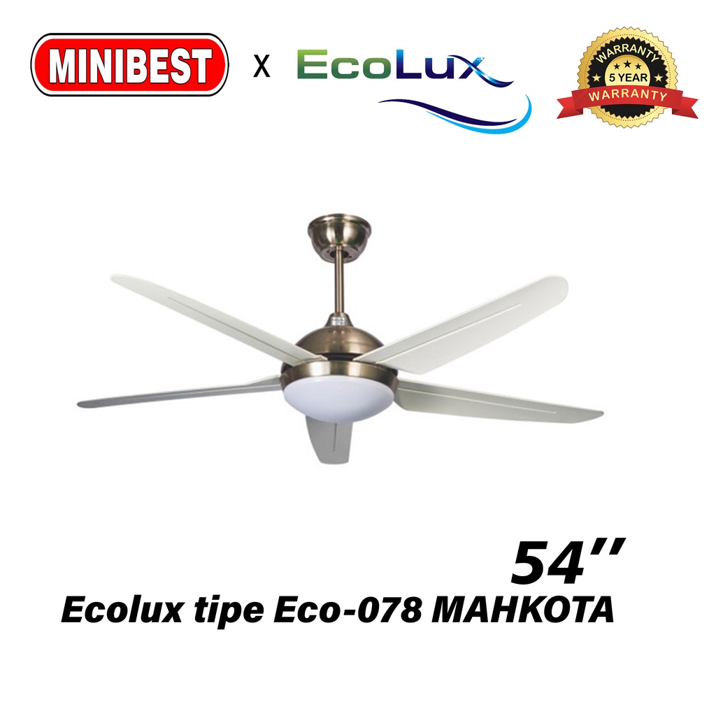 MB Kipas Angin Ecolux tipe Eco-078 MAHKOTA Lampu Gantung / kipas gantung