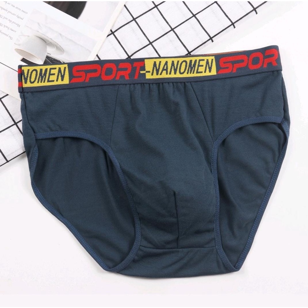( 1 BOX ISI 3 ) Celana Dalam Pria Segi 3 NANOMEN 301 / CD dalaman Laki laki