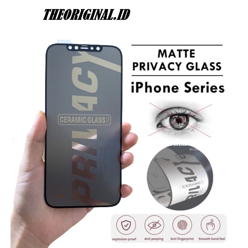 Anti spy iPhone 11 pro Max/12 pro max/12 mini/13 pro max/13 mini 14 plus 15 16 Tempered Glass Matte 